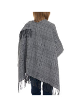 LIU JO SOFT1 Liu Jo Poncho Donna Nero/bianco Lana - Multicolore Nero/Bianco Lana